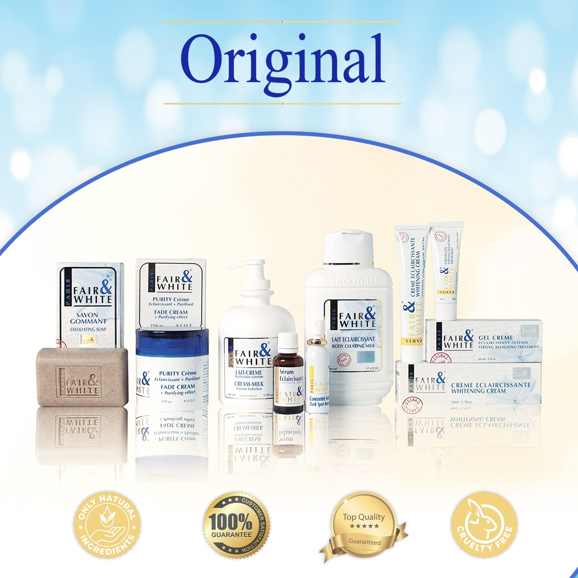 FAIR & WHITE Original Gel Crema envase compacto para viaje.
