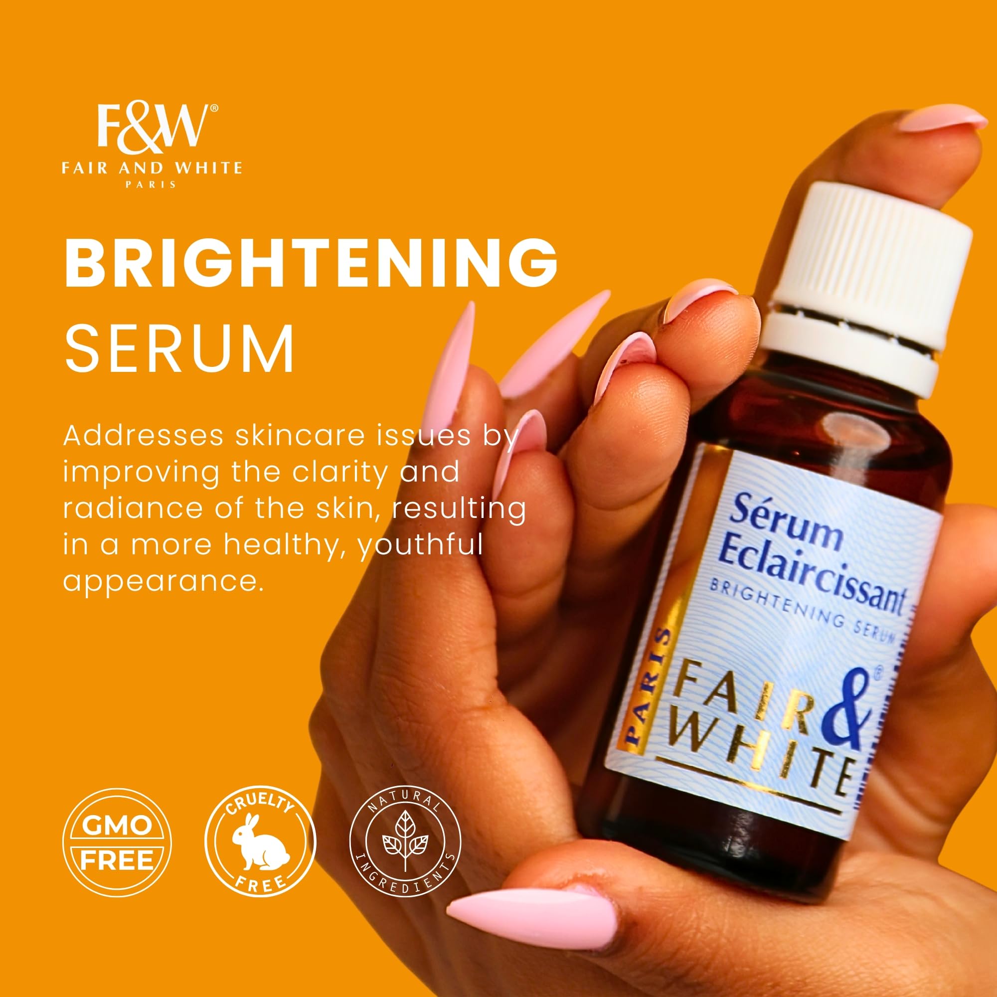 FAIR & WHITE Original Serum textura de gotas, ligera para uso diario.