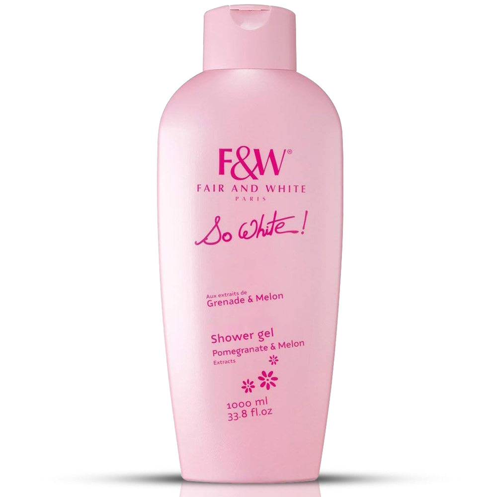 FAIR & WHITE So White, botella-vertido, ducha refrescante e hidratante.