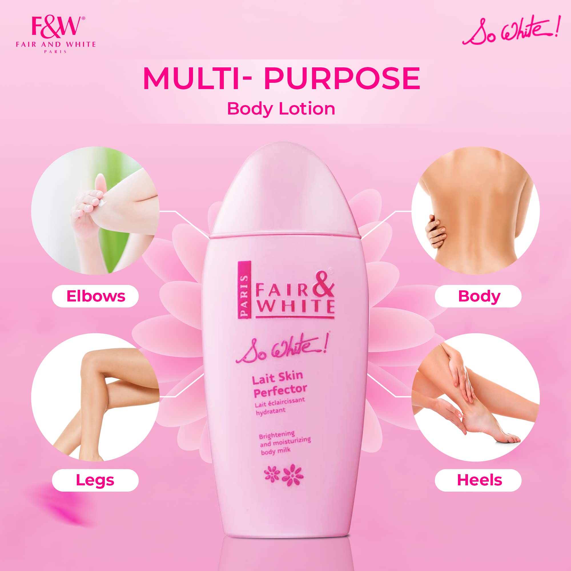 So White lotion pump being used for even tone application