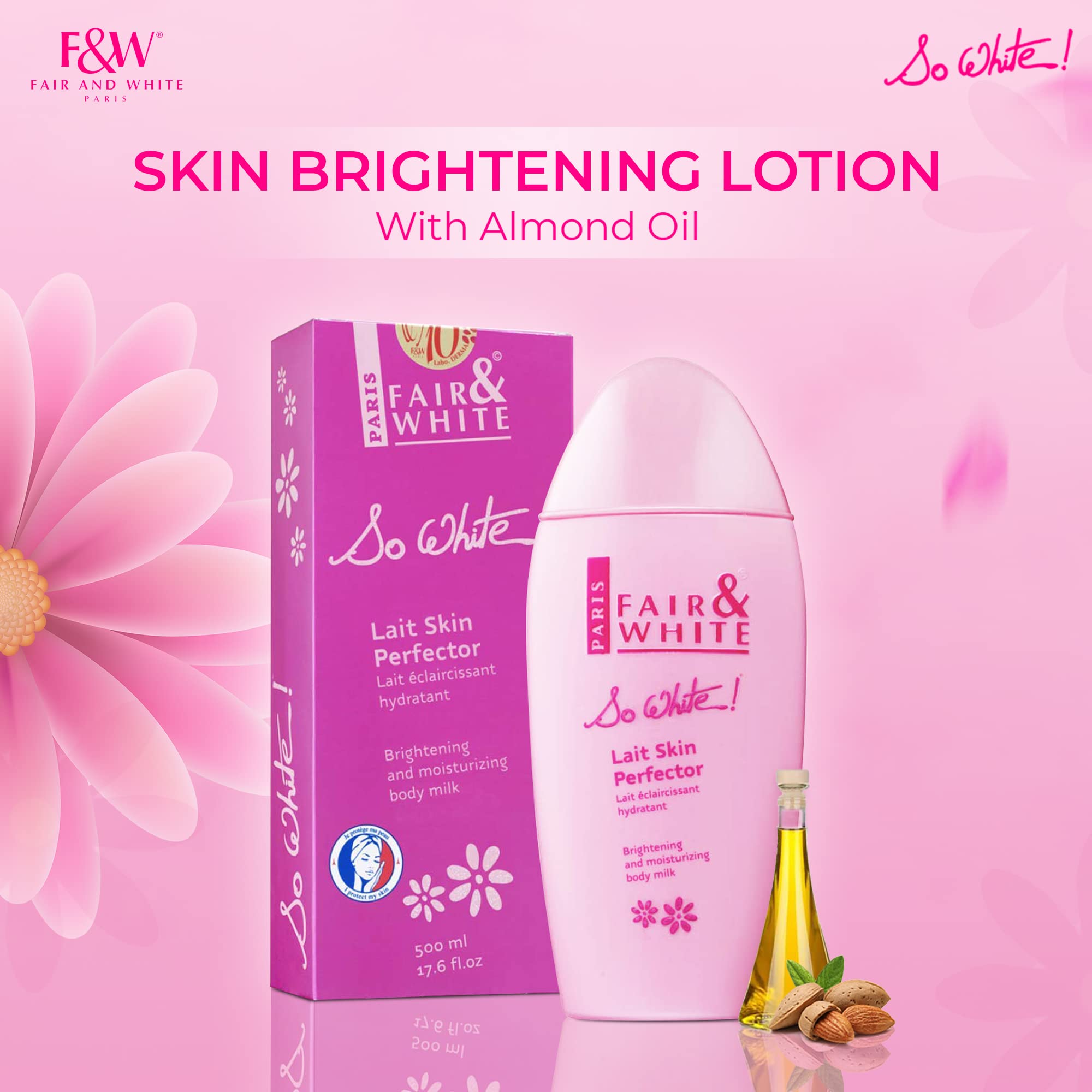 So White lotion texture close-up showing creamy consistency for smooth skin