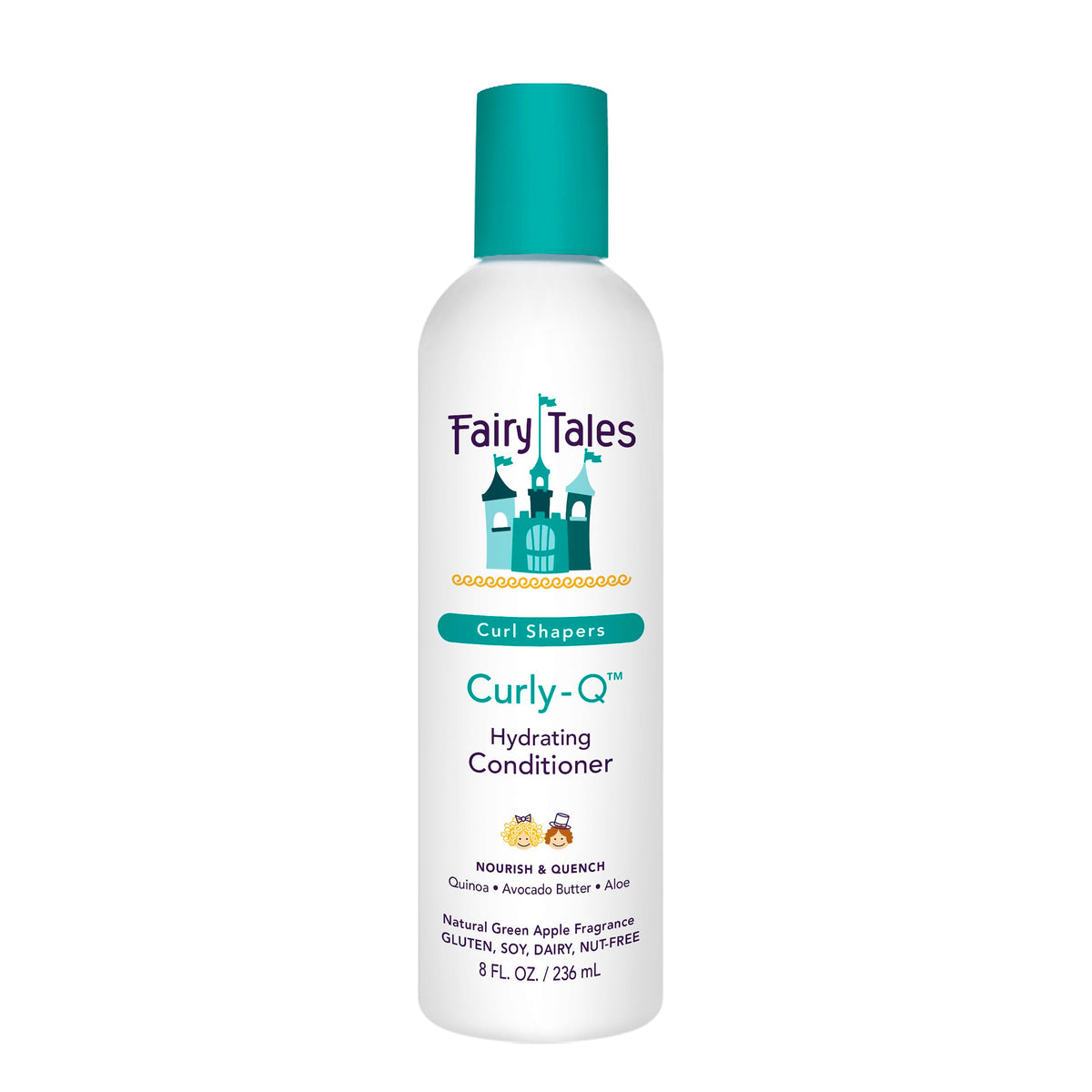 Acondicionador Fairy Tales Curly Q en envase para niños hidrata rizos