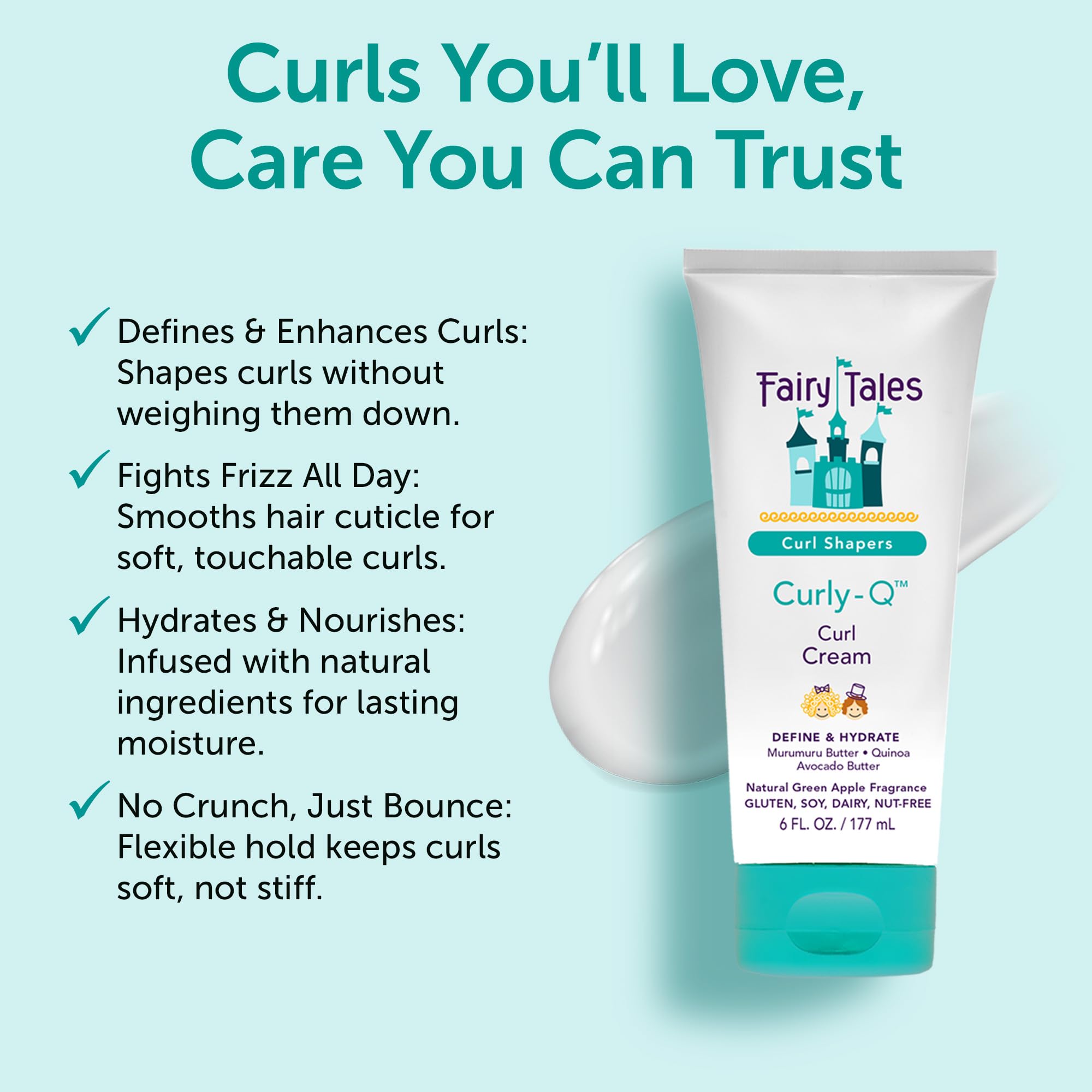 Fairy Tales Curly Q crema; control de frizz diario
