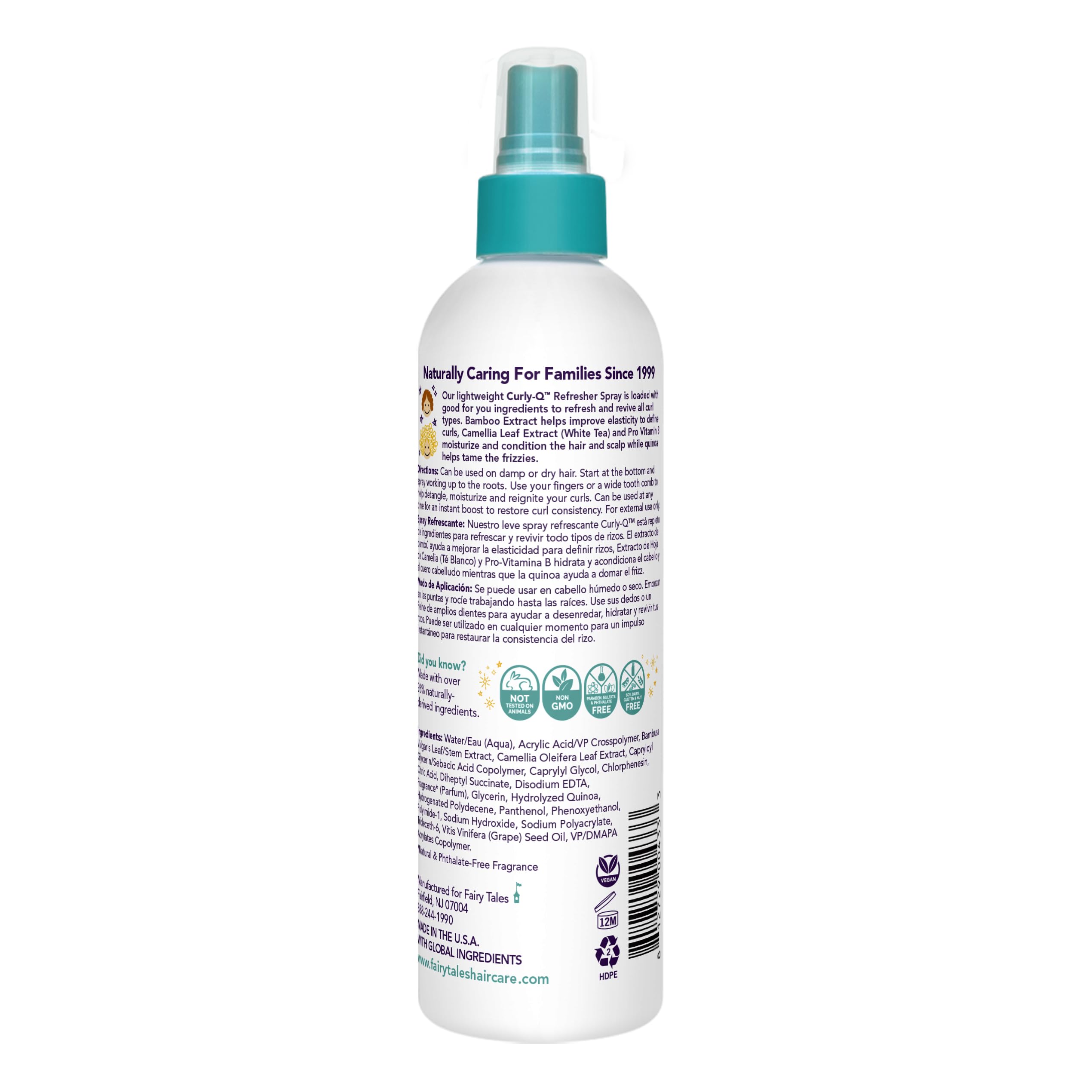 Fairy Tales Curly-Q rebote-ligero: rizos con movimiento natural y sin grasa.
