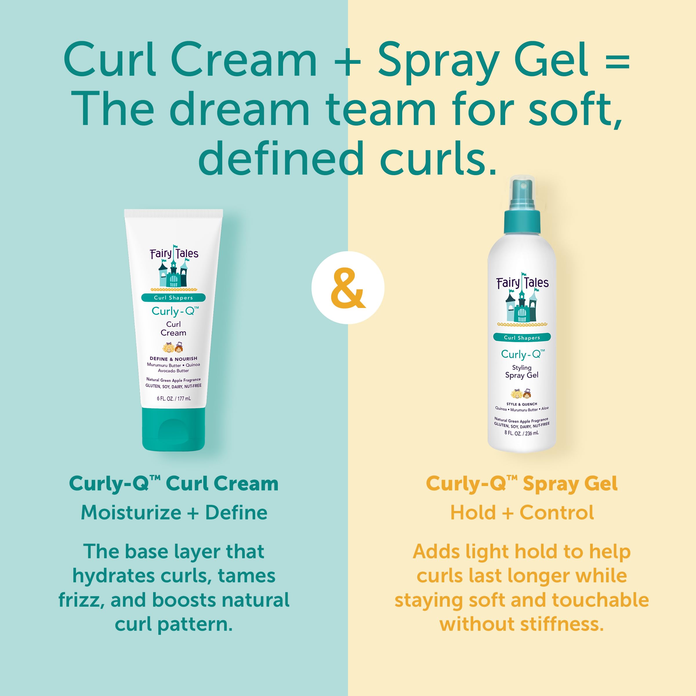 Fairy Tales Curly Q crema; uso diario sencillo
