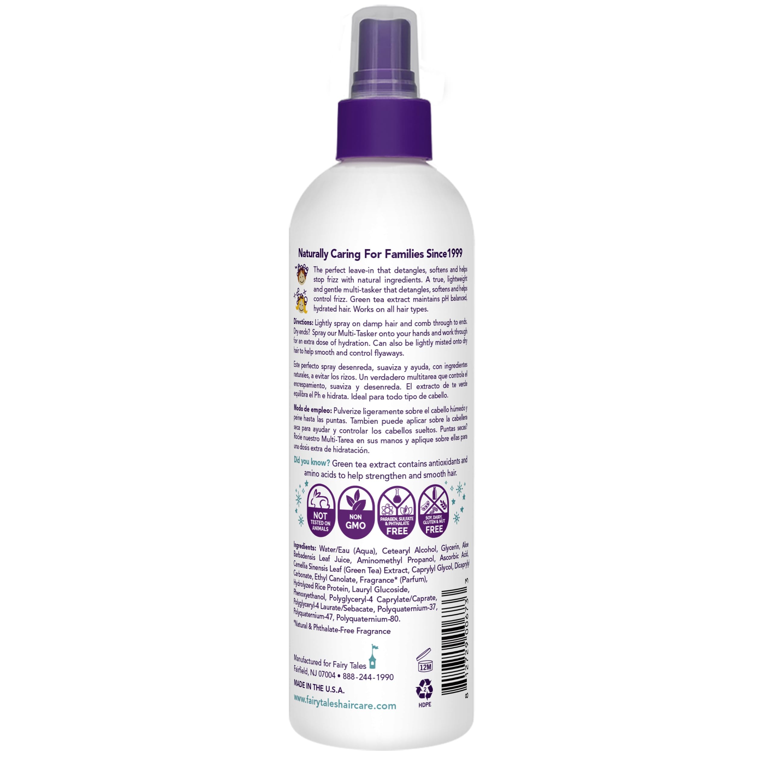 Fairy Tales Daily Cleanse, desenredo suave con spray para niños.