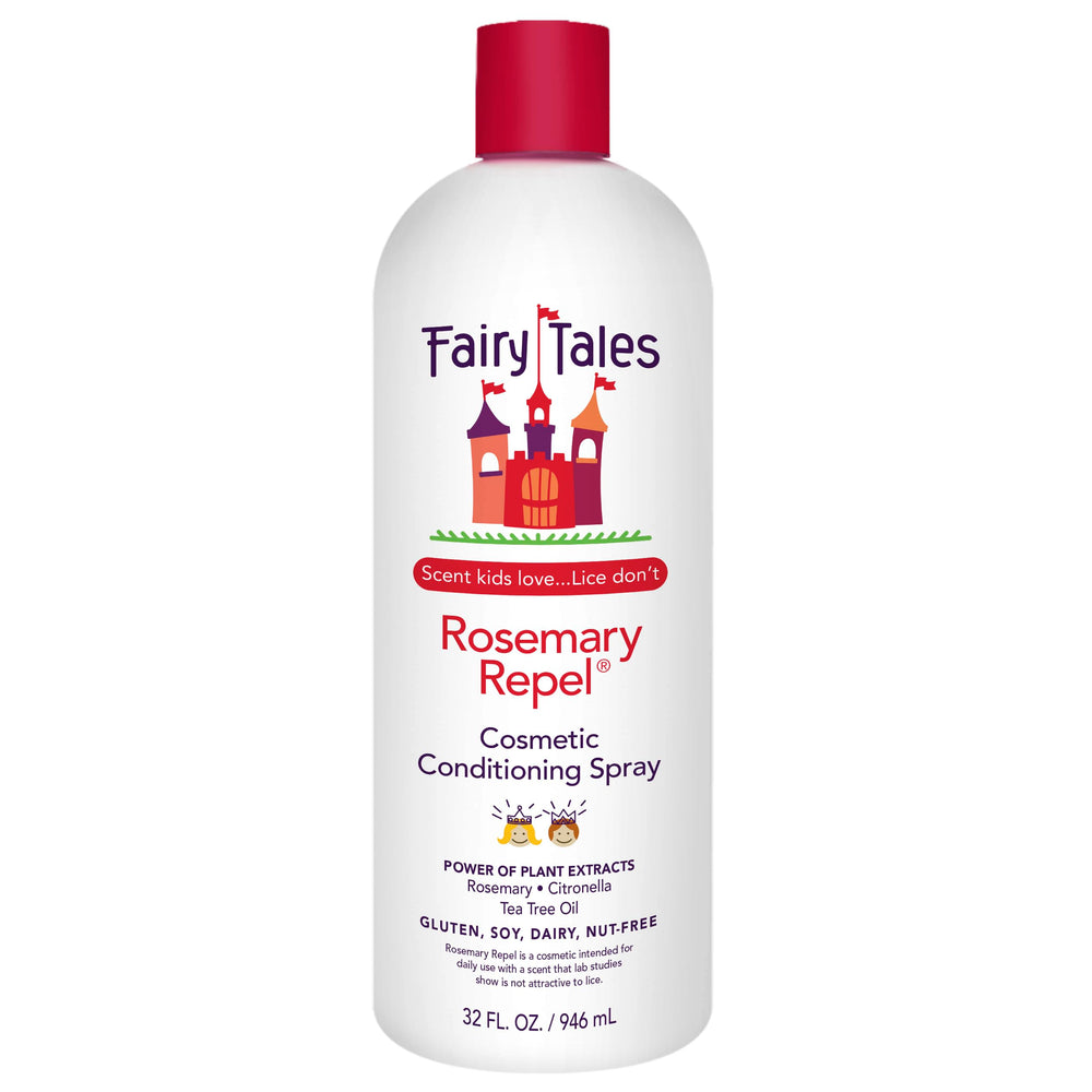 Fairy Tales Rosemary Repel, botella de recarga, desenreda y perfuma para niños.