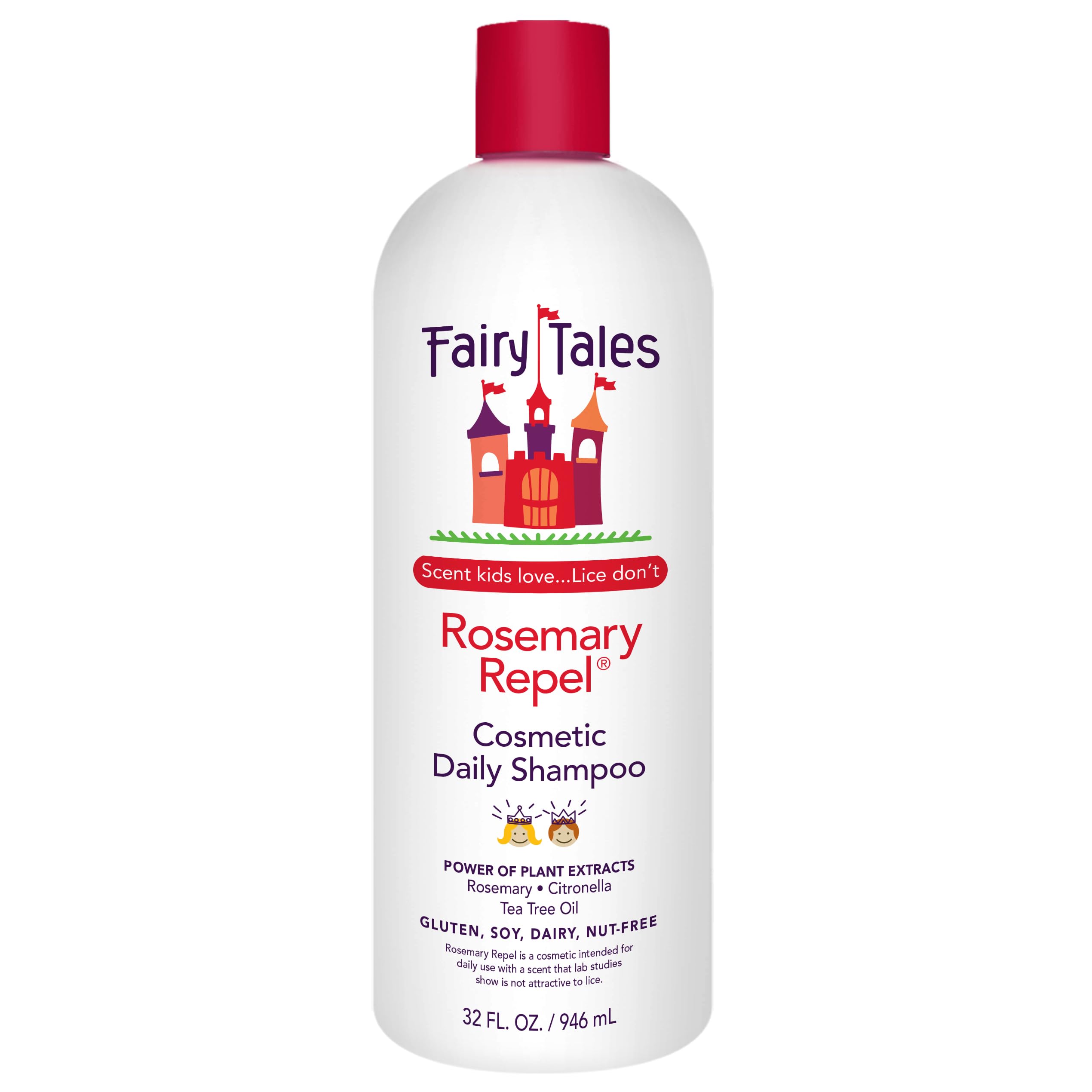 Fairy Tales Rosemary Repel shampoo bottle with soothing herbal scent for daily gentle cleansing.