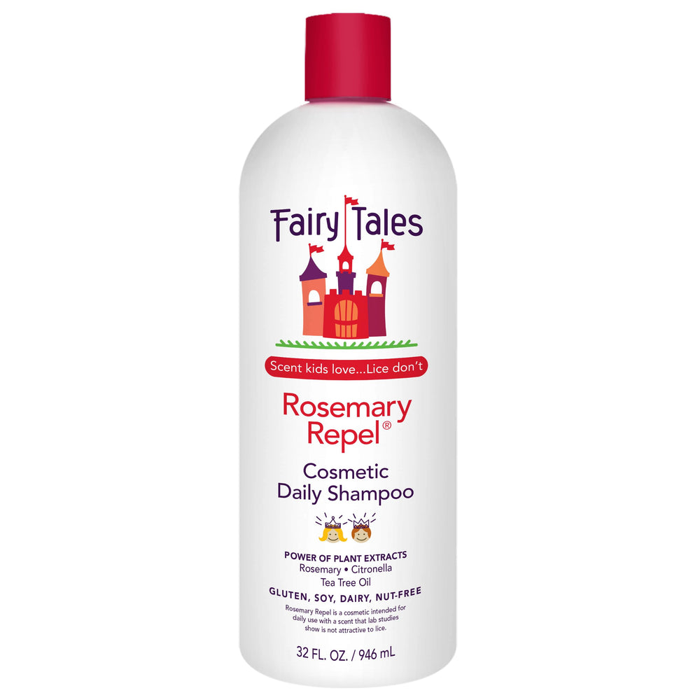 Fairy Tales Rosemary Repel shampoo bottle with soothing herbal scent for daily gentle cleansing.