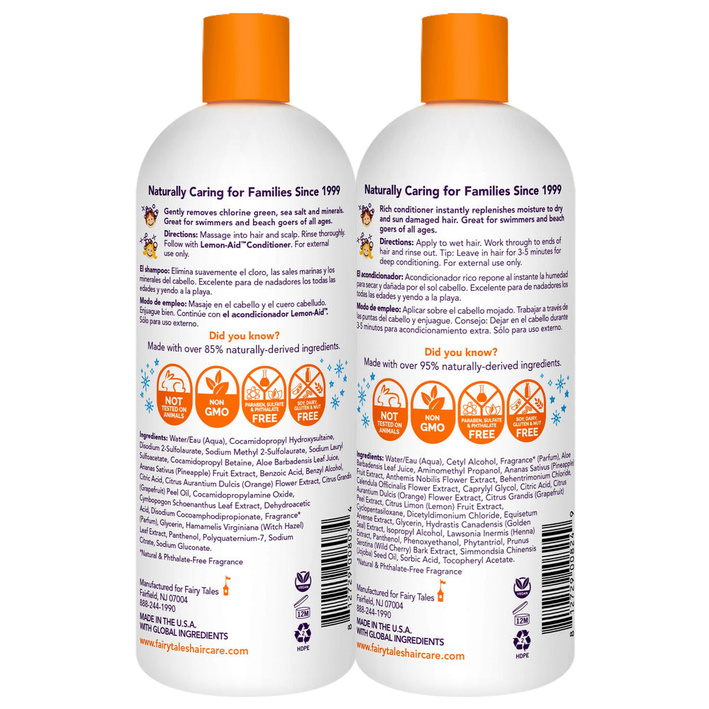 Fairy Tales Sun & Swim Conditioner 32oz bottle adds moisture after swimming.