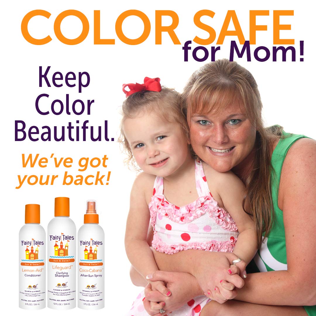 Made in USA, Fairy Tales Swim Shampoo suitable for kids and mom's hair.