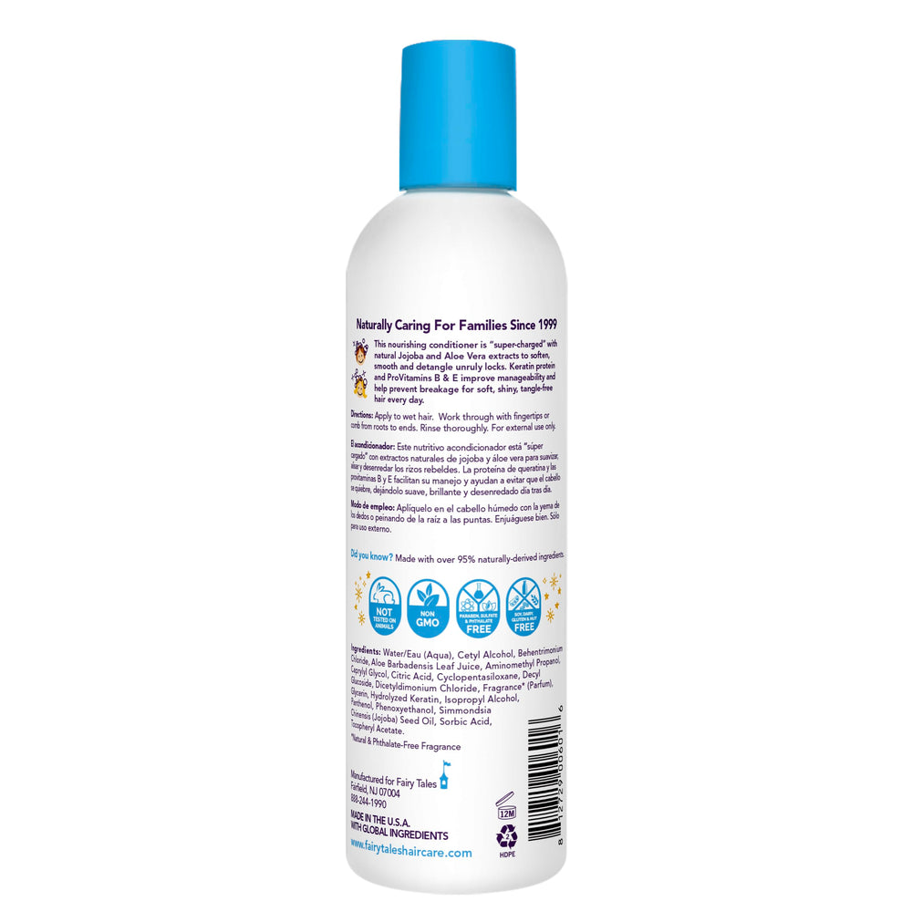 Fairy Tales Tangle Tamer after-use hair shows smooth, knot-free kids' hair