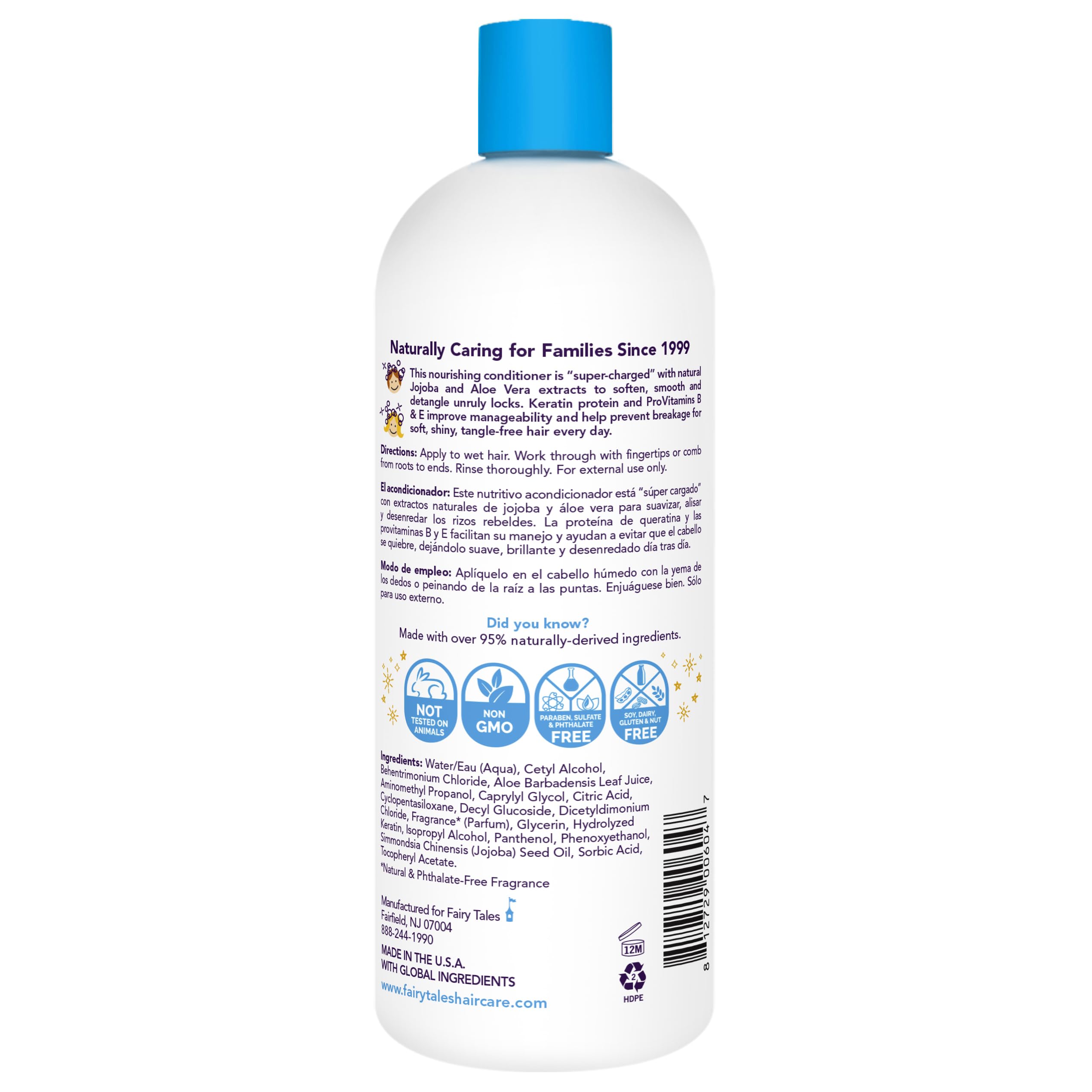 Fairy Tales Tangle Tamer kid hair before detangle shows knots.