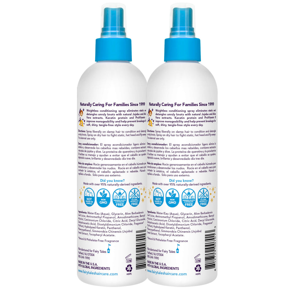 Fairy Tales Tangle Tamer applied to kids hair to ease knots