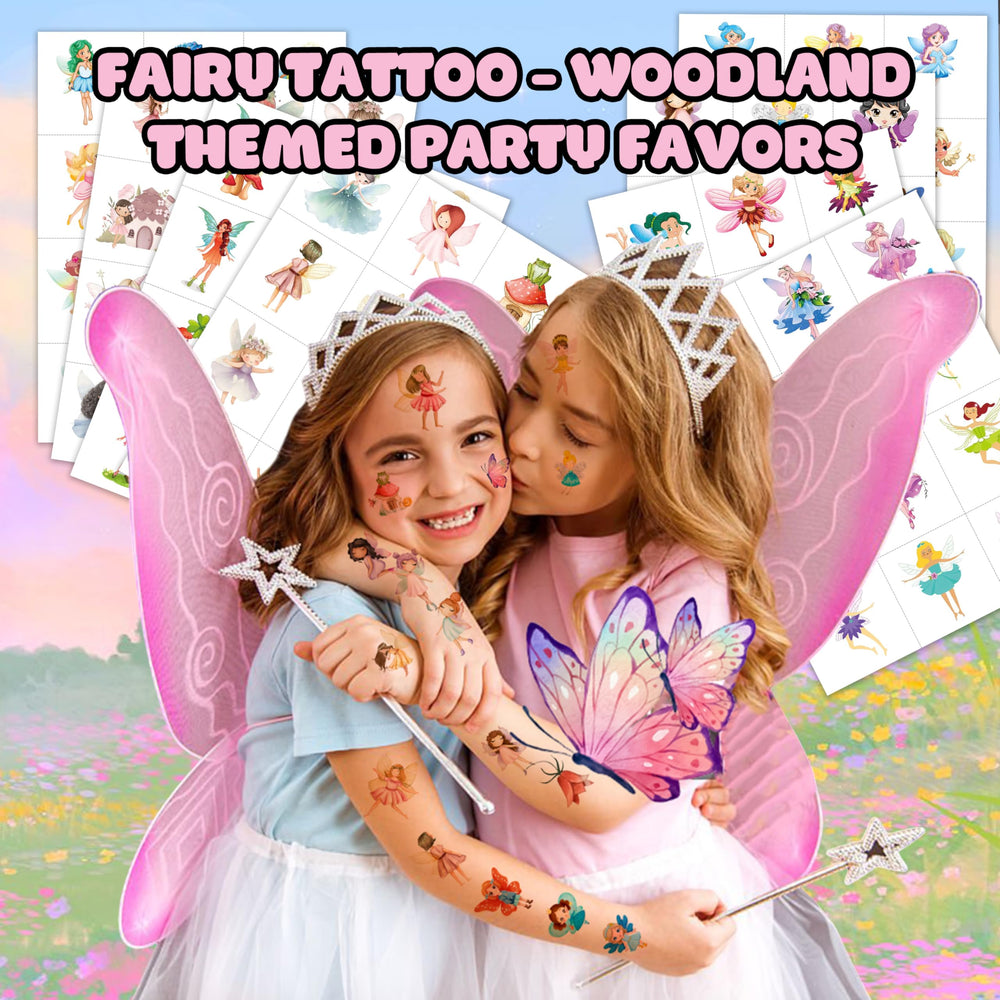 96PCS Fairy Temporary Tattoos playful creatures design for classroom rewards.