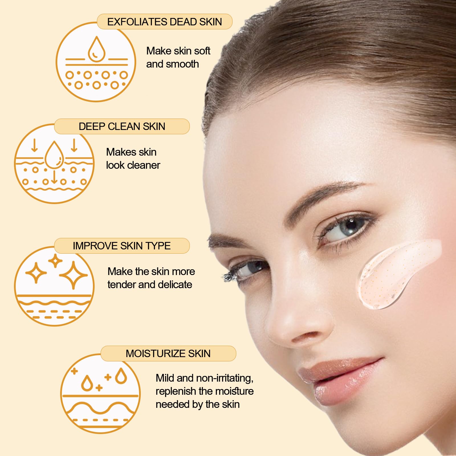 FAIRYTALESPACE aplicación rostro exfoliante: suaviza y purifica la piel durante el uso