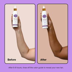 Fake Bake Flawless bottle with black coconut scent for tropical vibe.