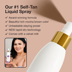 Fake Bake Flawless mitt for easy, streak-free application.