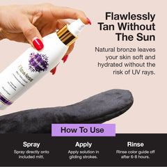 Fake Bake Flawless tanning gloves for safe, mess-free blending.