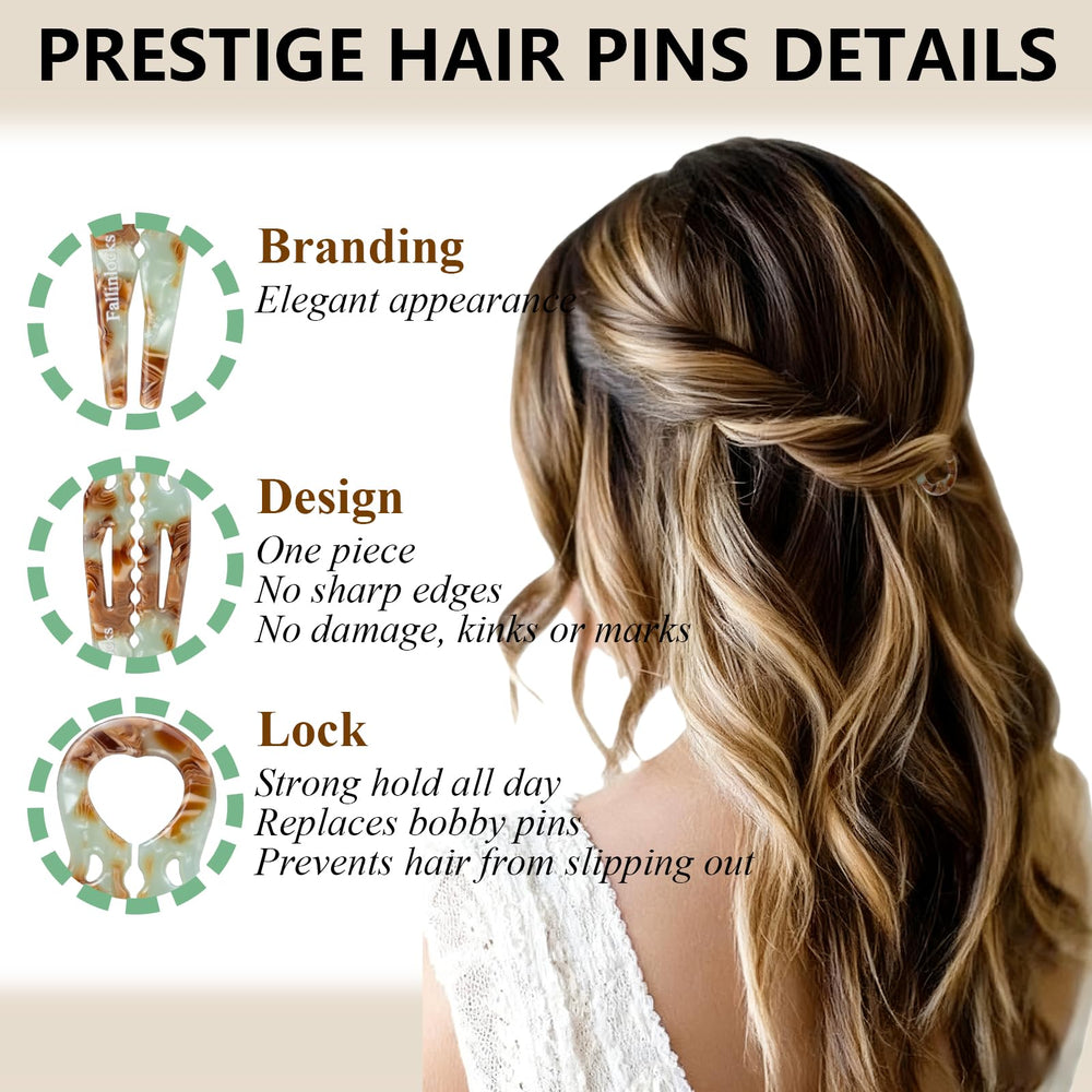 Fallinlocks anti-slip curved design keeps hair in place without slipping.