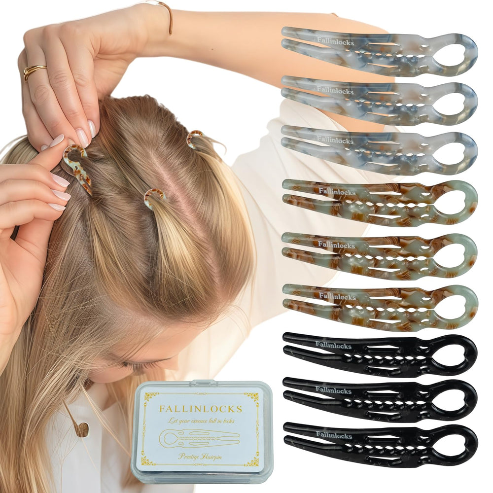 Fallinlocks small prestige hair pin with curve provides secure, discreet hold for every look.