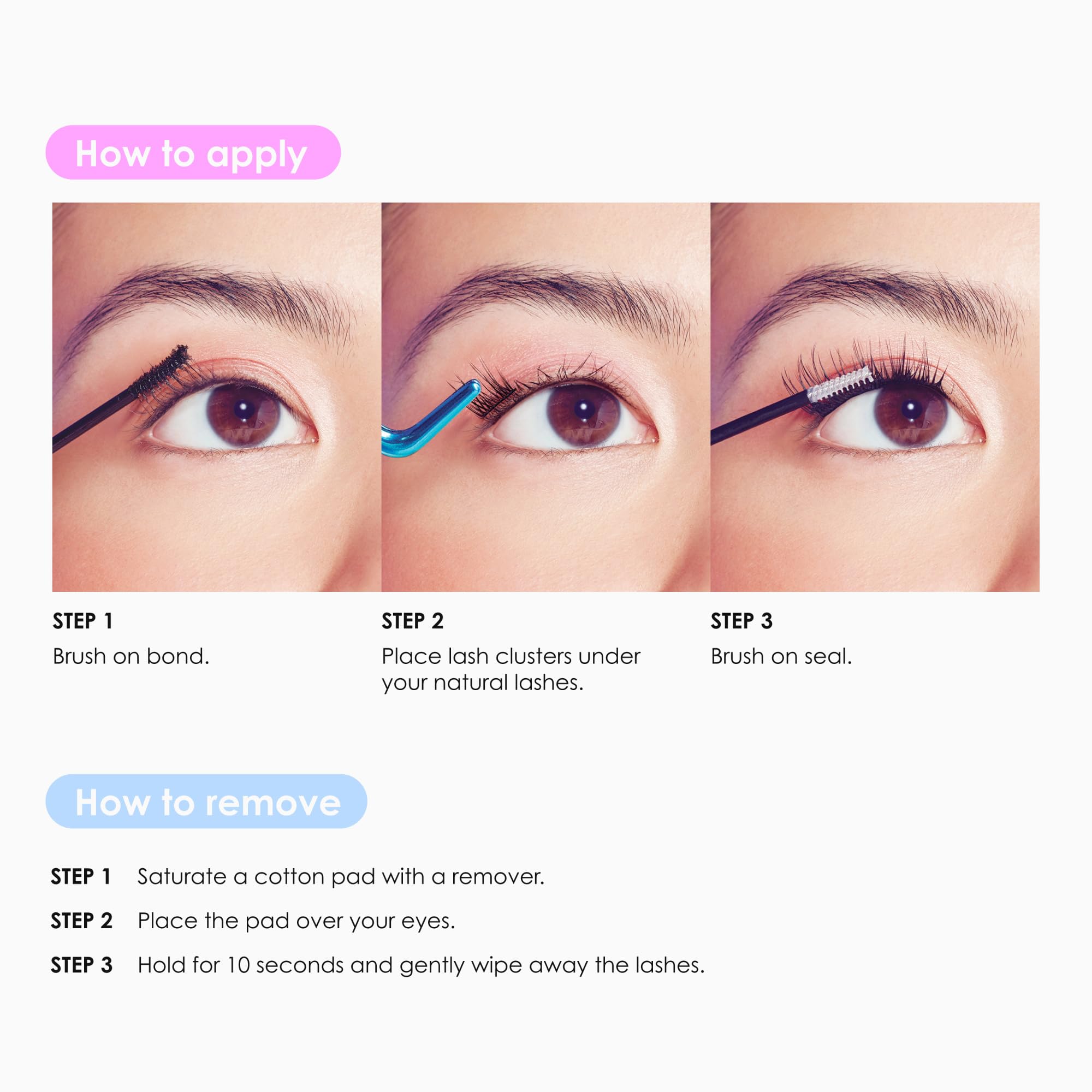 FALSCARA InfuseBond contains Biotin and Vitamin C for lash health.
