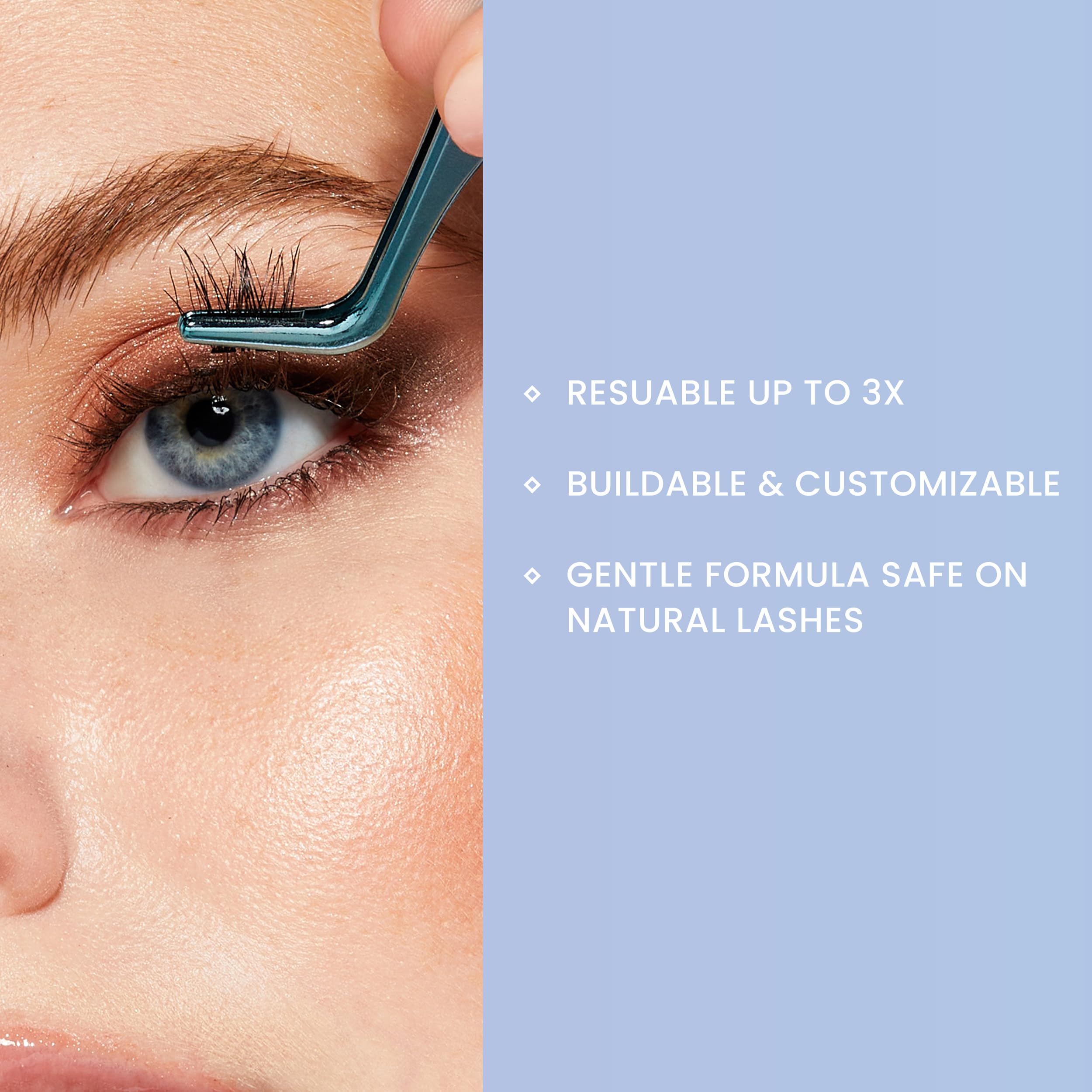 FALSCARA KISS remover under lashes microfibers support natural lash reveal.