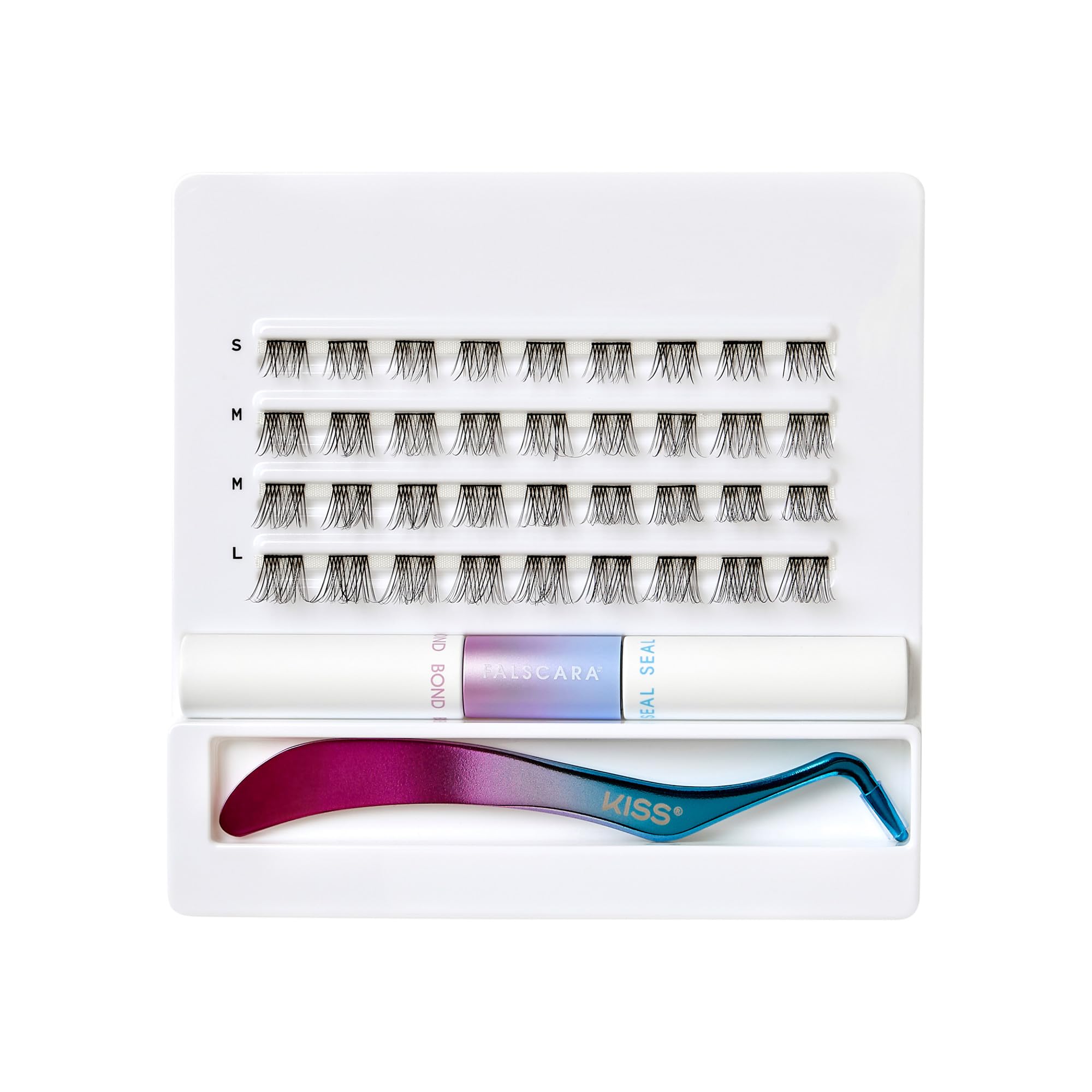 FALSCARA natural-volume lashes in 10-12mm create a subtle sporty shape.