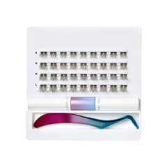 FALSCARA natural-volume lashes in 10-12mm create a subtle sporty shape.