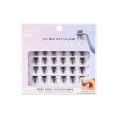 KISS FALSCARA WISPS Extra Drama with invisible band for dramatic, natural-looking lashes.