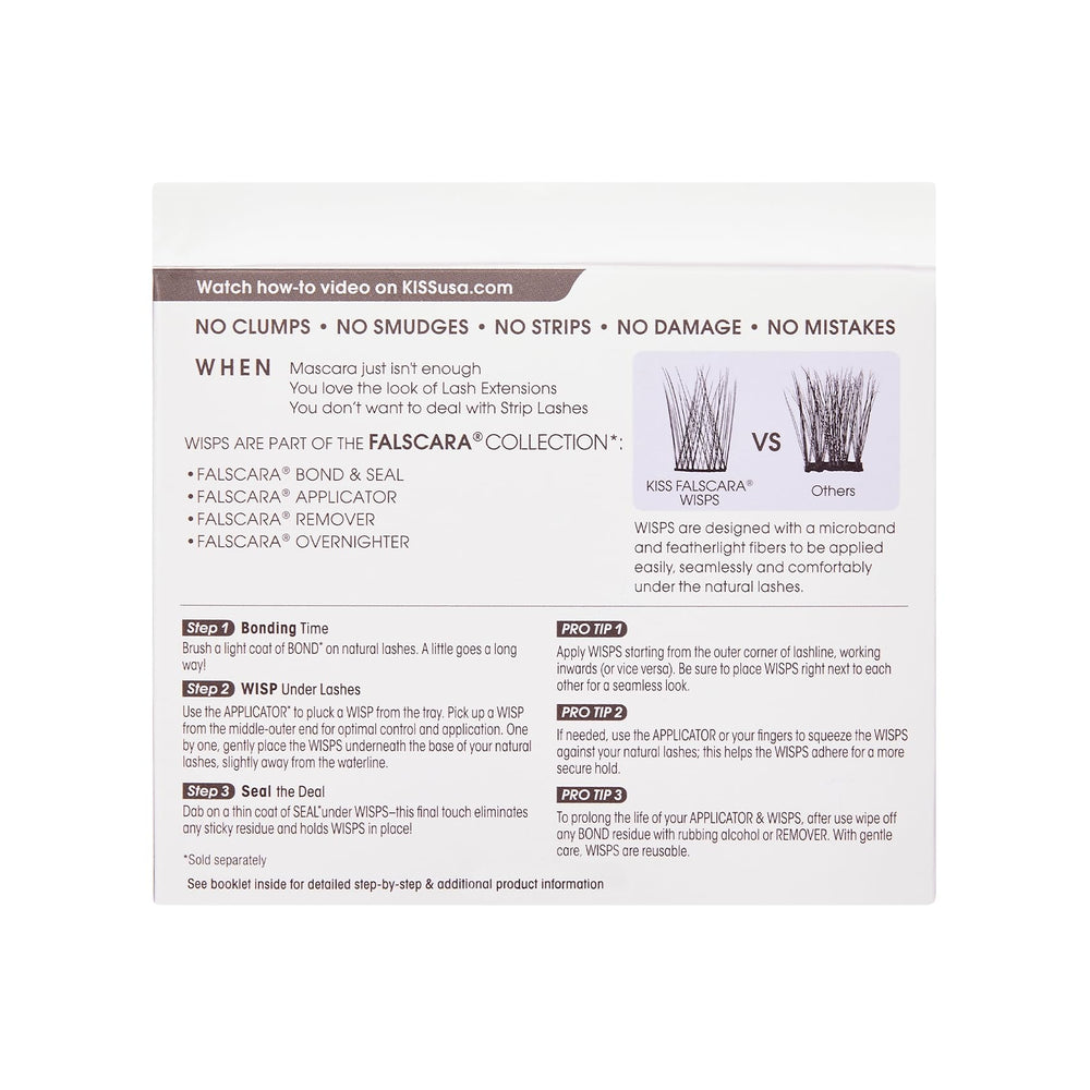 KISS FALSCARA WISPS Lengthening style for extended lash length.