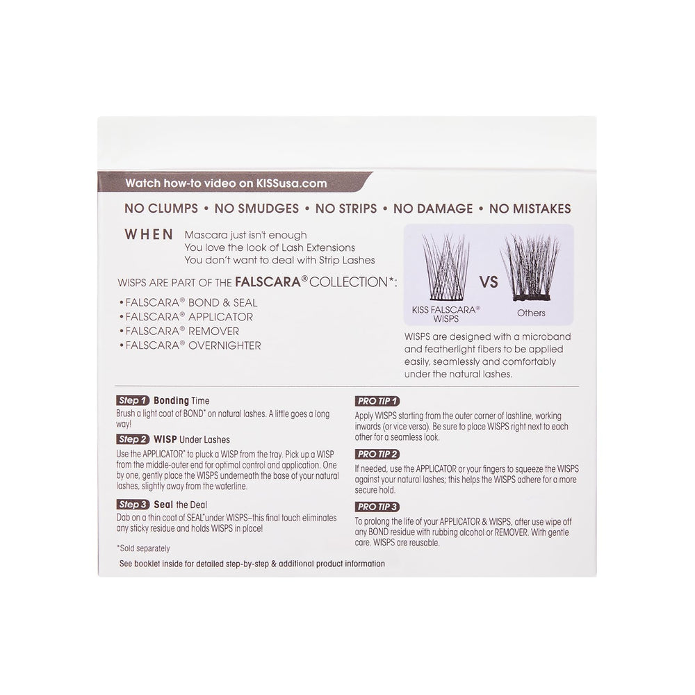 FALSCARA Wisps split lash tip for comfortable, natural enhancement.