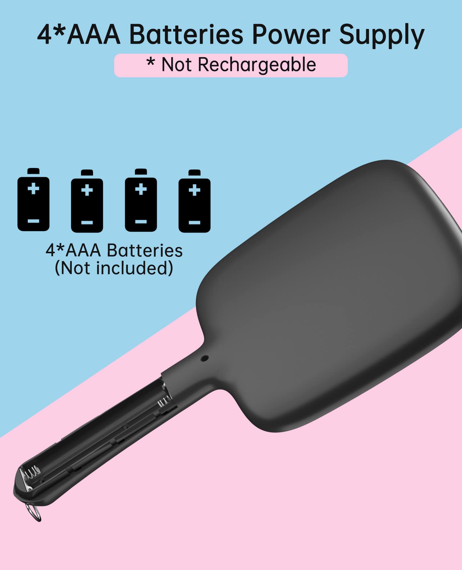Famihomii battery-operated mirror operates anywhere without cords.