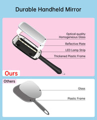 Famihomii durable matte-finish mirror resists damage while traveling.