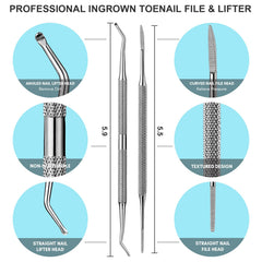 FAMILIFE ingrown toenail lifter lifts debris for clean, quick treatment