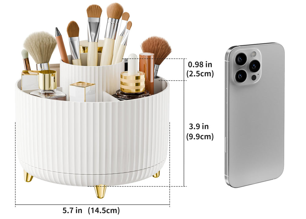 Fanado vanity organizer suited for bathroom or office setups