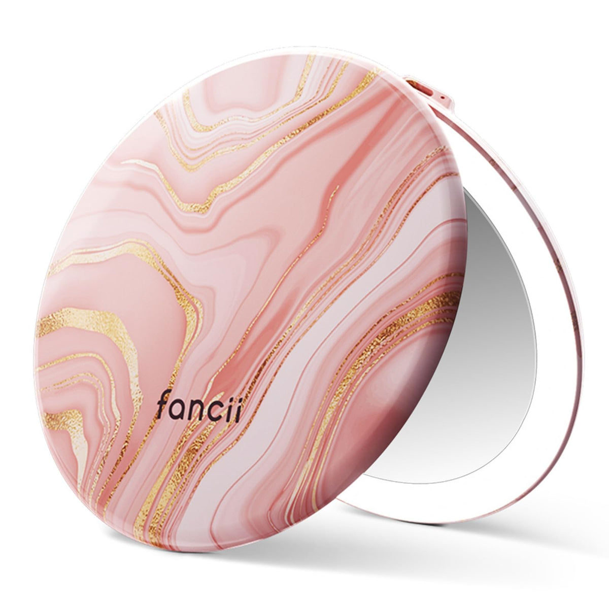 Fancii Taylor LED travel mirror with a 5-inch distortion-free view for on-the-go makeup.
