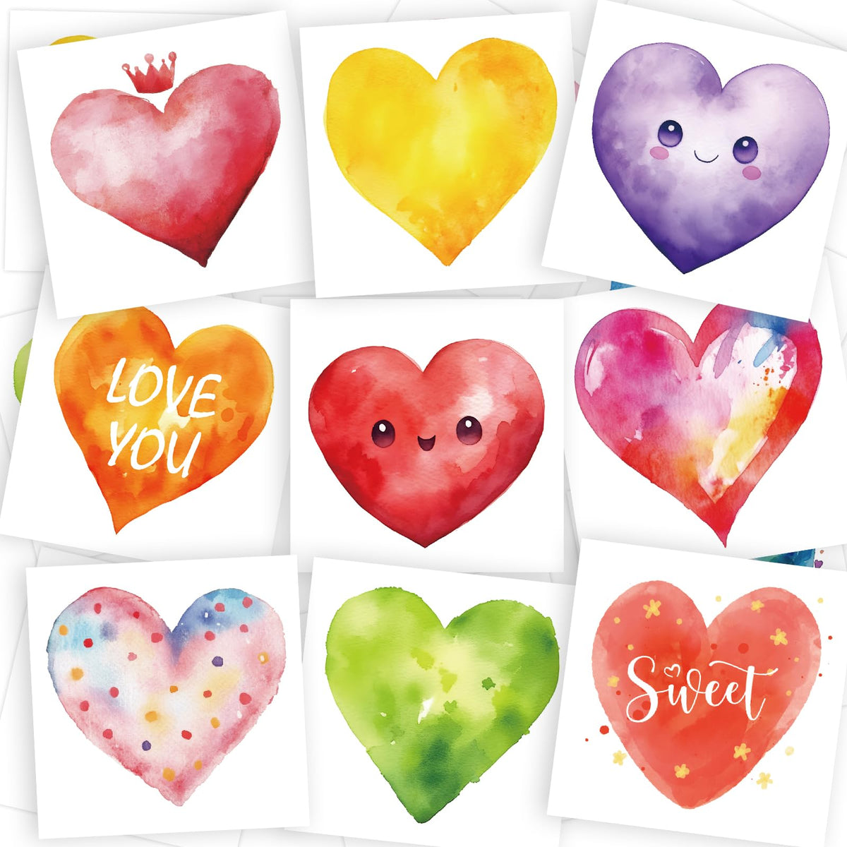 Tatuajes Fancy Land: corazón colección 140 para fiestas y recompensas.