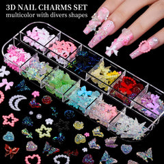 Fandamei 3D nail charms butterflies and bows add playful dimension to any manicure