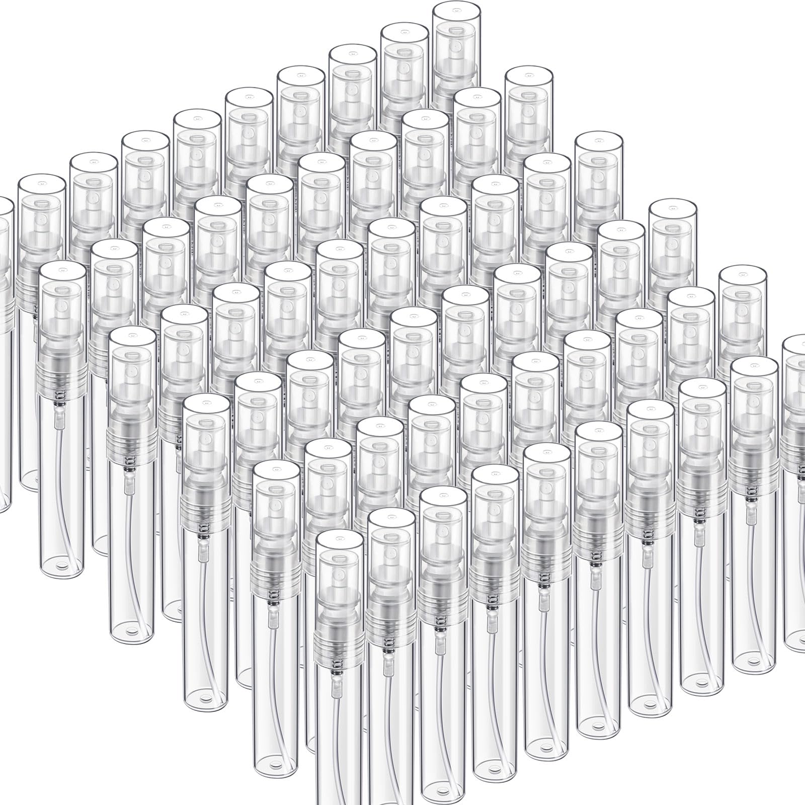 Fandamei 60pcs 5ml mini bottles clear, ideal for portable perfume samples.