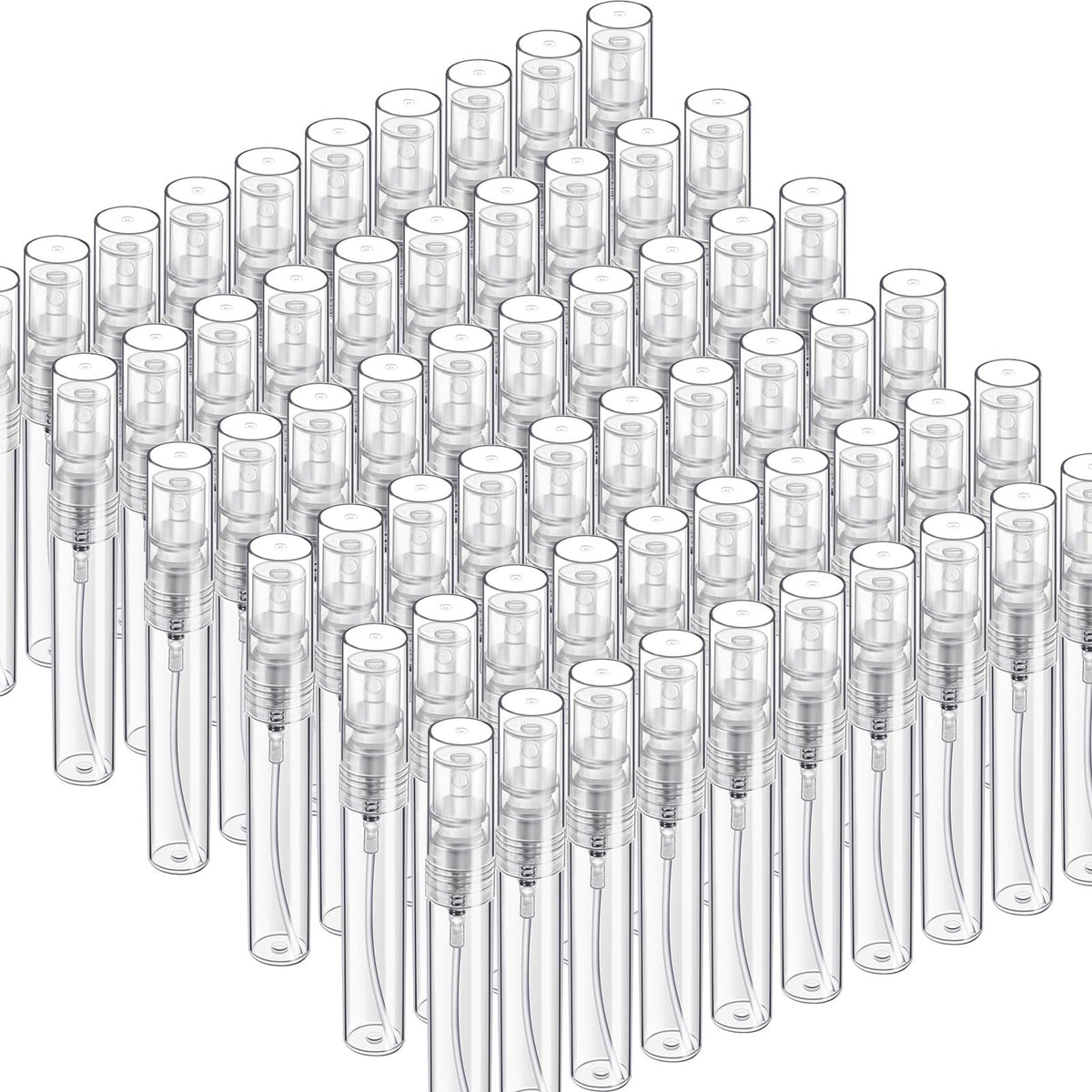 Fandamei 60pcs 5ml mini bottles clear, ideal for portable perfume samples.