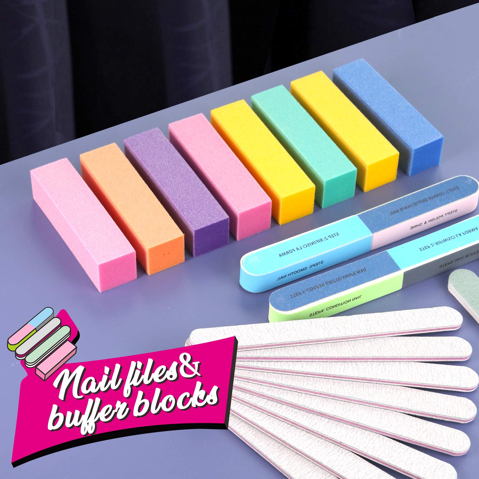 FANDAMEI 7‑way nail buffer with multiple surfaces