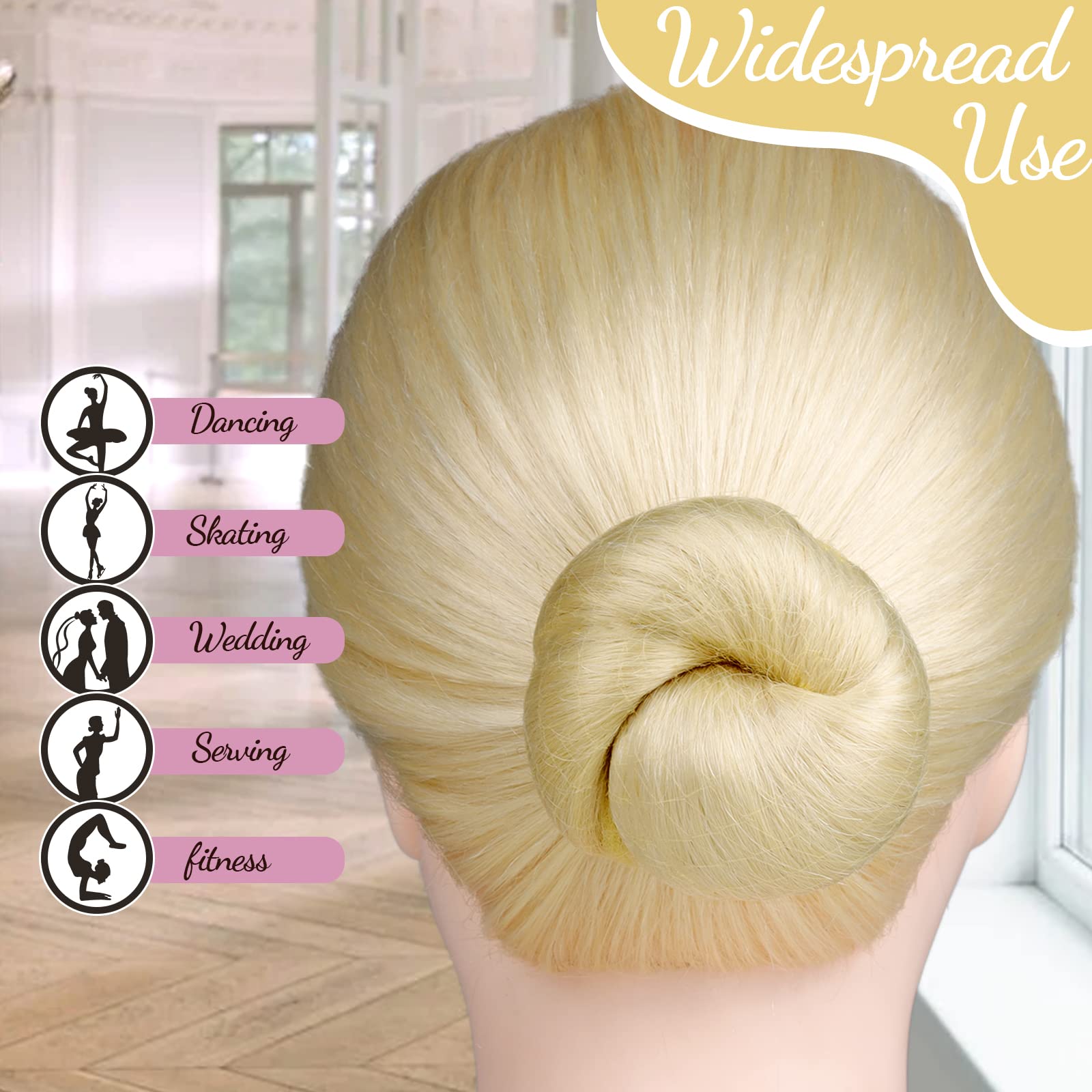 Fandamei breathable mesh hair net delivers all-day comfort.