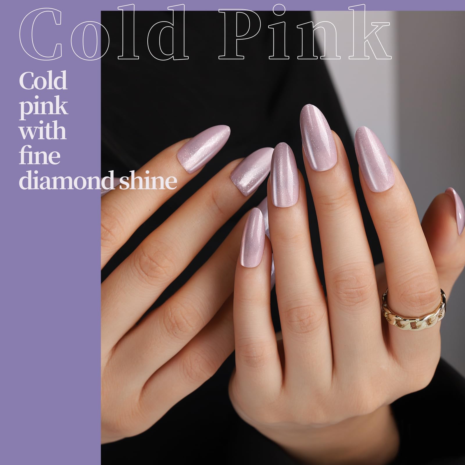 Fandamei nude cat eye nails for subtle elegance and versatility