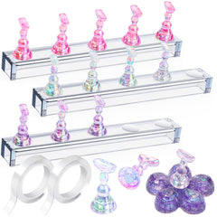 Soporte base imantada de Fandamei, estructura estable para practicar y exhibir uñas.