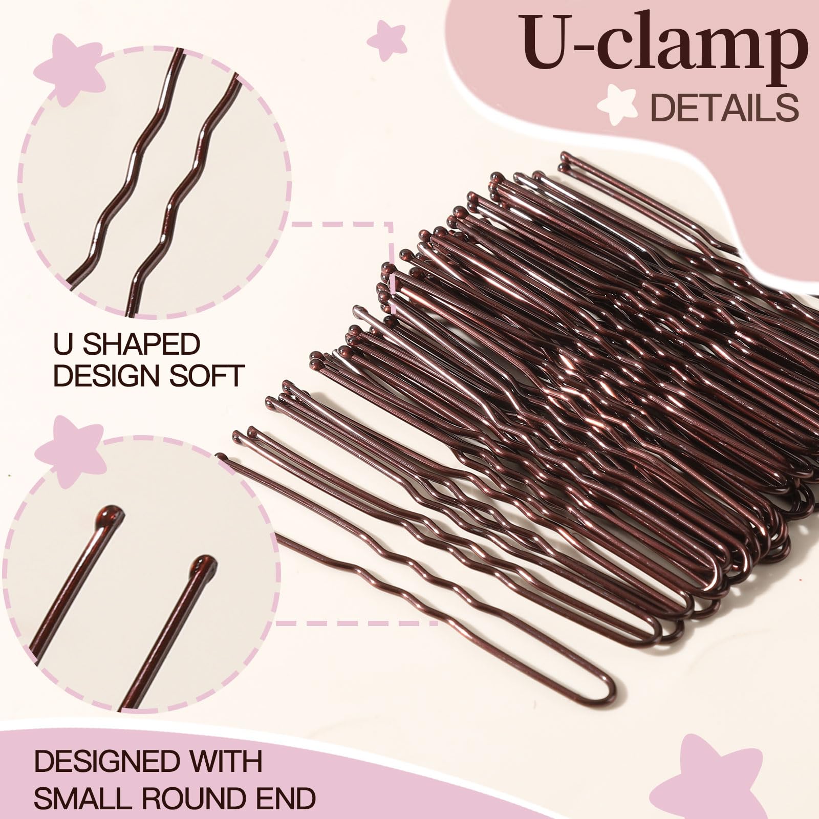 Fandamei brown hair nets kit for quick, tidy updos.