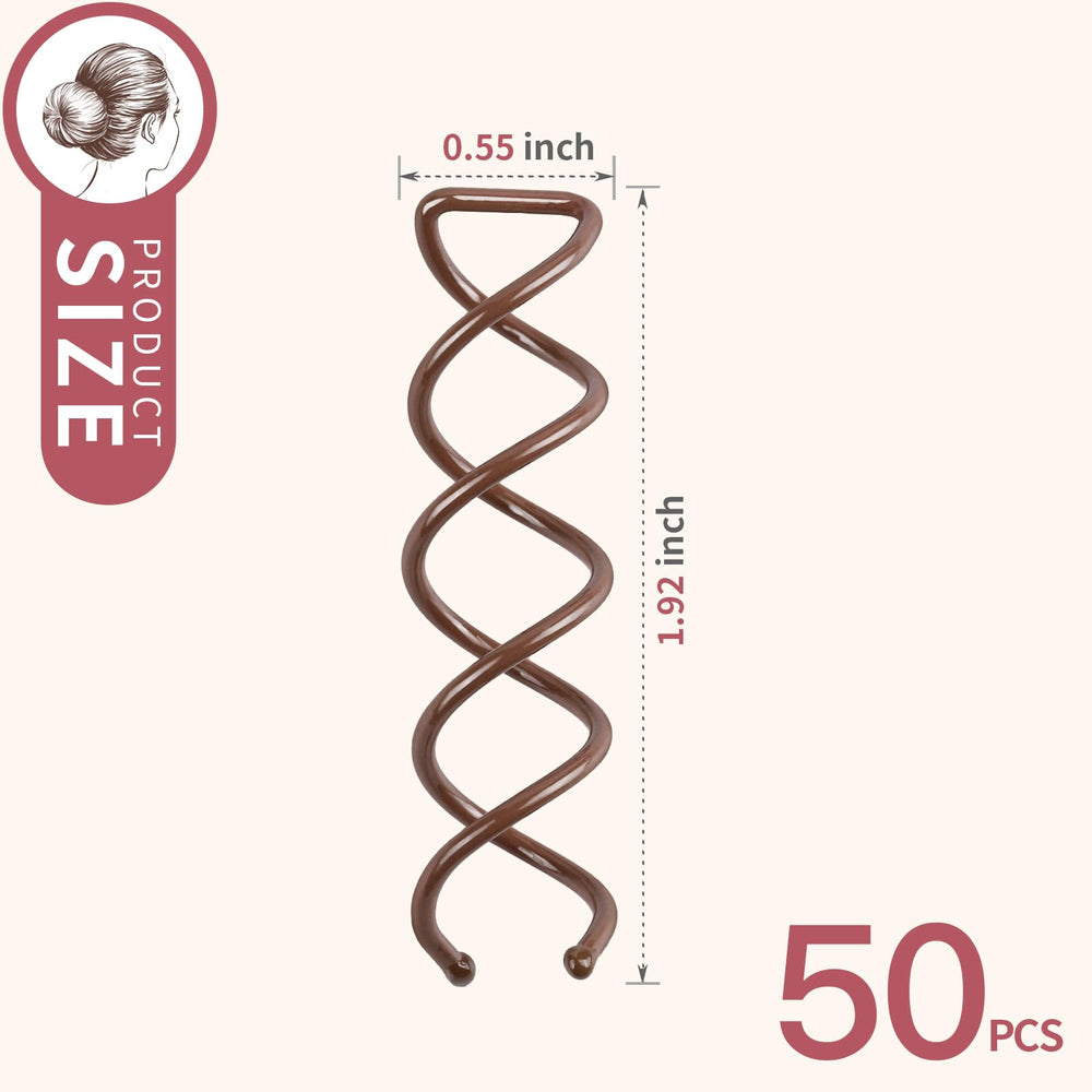 FANDAMEI brown spiral pin locks in place for versatile updos