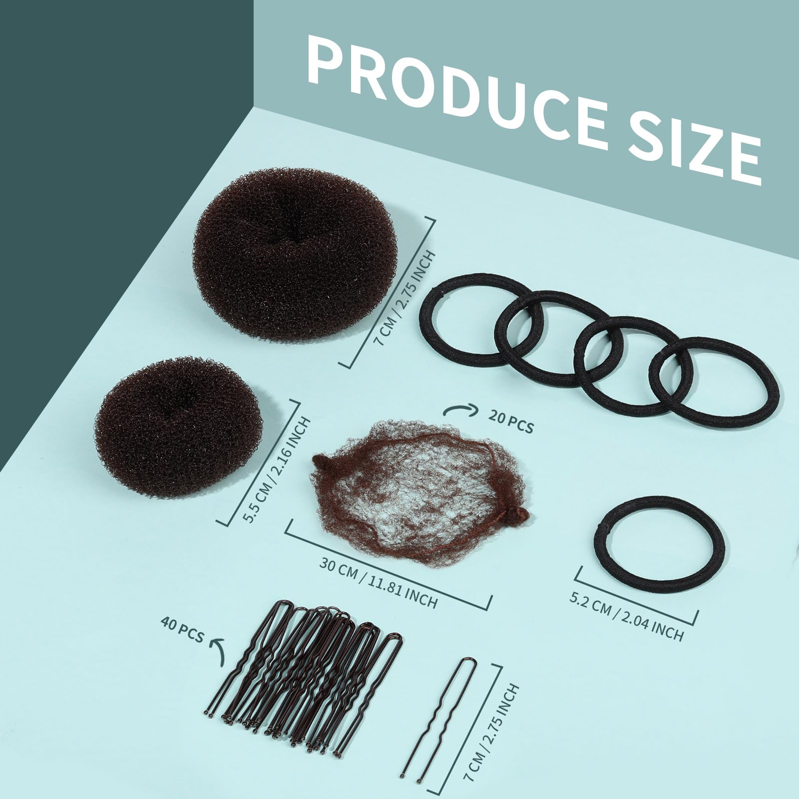 FANDAMEI medium donut bun maker for longer hair offers natural updos.