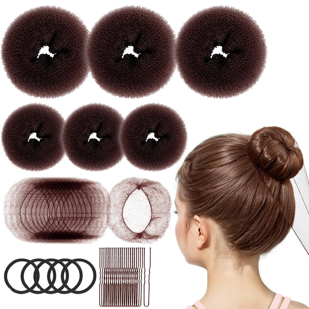 FANDAMEI small donut bun maker for kids creates neat, secure buns.
