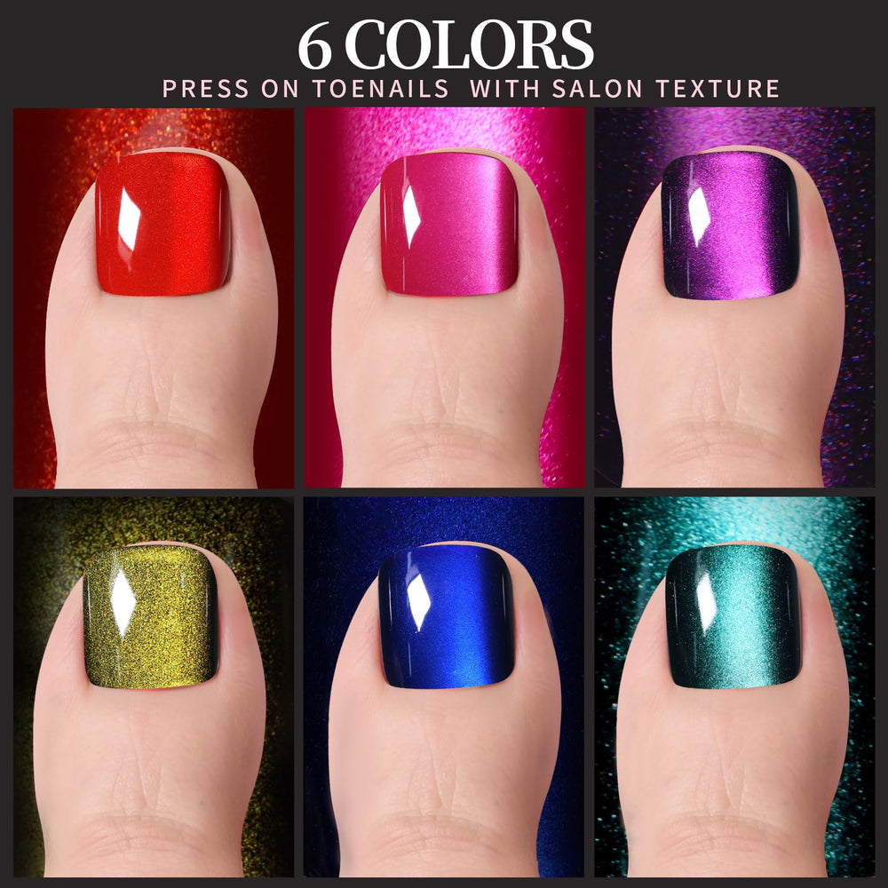 Fandamei cat eye color swatches show red, hotpink, gold for bold looks.